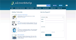 Desktop Screenshot of a2zwebhelp.com