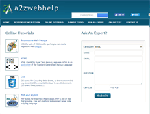 Tablet Screenshot of a2zwebhelp.com
